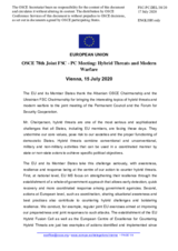 Statement by the German EU Presidency on Hybrid Threats and Modern Warfare