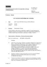 Journal de la 1271ème séance plénière du Conseil