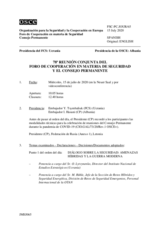 Diario de la 78ª Reunión conjunta del Foro de Cooperación en materia de Seguridad y del Consejo Permanente 