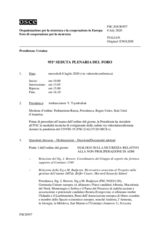 Giornale della 951a Seduta plenaria del Foro di cooperazione per la sicurezza