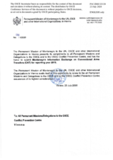 Information Exchange by the Delegation of Montenegro on Conventional Arms Transfer