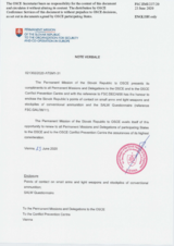 Response by the Delegation of Slovakia to the Small Arms and Light Weapons Questionnaire