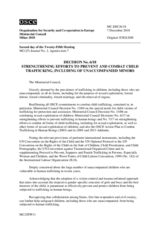 Decision Nr.6, Strengthening Efforts to Prevent and Combat Child Trafficking, Including of Unaccompanied Minors