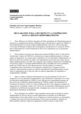 Document Nr. 4, Declaration on Security and Co-operation in the Mediterranean