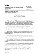 Decision No. 3, Safety of Journalists