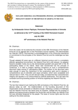 Statement by the Delegation of Armenia on the 45th Anniversary of the Helsinki Final Act