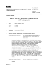 Giornale della 1278a Seduta speciale del Consiglio permanente