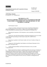 Permanent Council Decision No. 1373