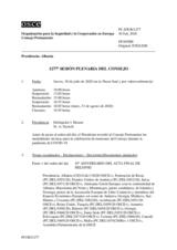 Diario de la 1277ª Sesión plenaria del Consejo Permanente 