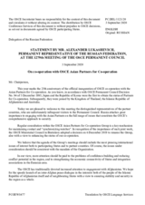 Statement by the Delegation of the Russian Federation on the review of OSCE Co-operation with OSCE Asian Partners for Co-Operation