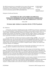 Statement by the Delegation of the Russian Federation on human dimension violations during the COVID-19 pandemic