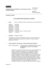 Diario de la 1275ª Sesión plenaria del Consejo Permanente 