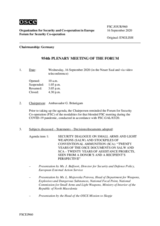 Journal of the 954th Plenary Meeting of the Forum for Security Co-operation