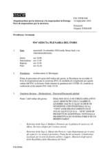 Giornale della 954a Seduta plenaria del Foro di cooperazione per la sicurezza