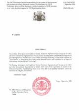 Response by the Delegation of Georgia to the Questionnaire on Participating States’ Policy and/or National Practices and Procedures for the Export of Conventional Arms and Related Technology