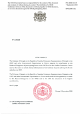 Information Exchange by the Delegation of Georgia on Conventional Arms Transfer