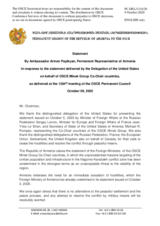 Statement by the Delegation of Armenia on the situation in and around Nagorno-Karabakh