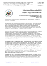 Statement by the Delegation of the United States of America on the European and World Day against the Death Penalty, observed on 10 October 2020