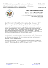 Statement by the Delegation of the United States of America on the case of Mr. Y. Dmitriev
