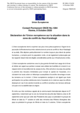 Déclaration de l’Union européenne sur la situation dans la zone de conflit du Haut-Karabagh