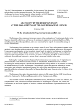 Statement by the German EU Presidency on the situation in and around Nagorno-Karabakh