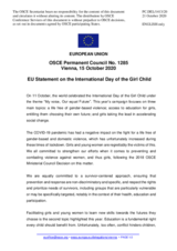 Statement by the German EU Presidency on the International Day of the Girl Child