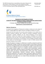 Statement by the Delegation of Ukraine on the situation in and around Ukraine
