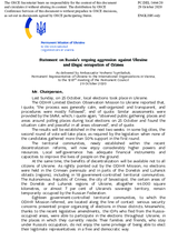 Statement by the Delegation of Ukraine on Russia’s ongoing aggression against Ukraine and illegal occupation of Crimea