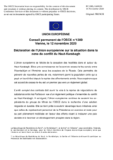 Déclaration de l’Union européenne sur la situation dans la zone de conflit du Haut-Karabagh