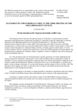 Statement by the German EU Presidency on events in and around Nagorno Karabakh