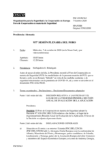 Diario de la 957ª Sesión plenaria del Foro de Cooperación en materia de Seguridad  