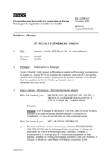 Journal de la 957ème séance plénière du Forum