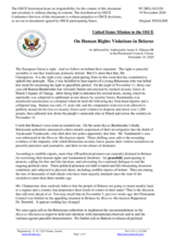 Statement by the Delegation of the United States of America on human rights violations in Belarus