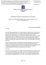 Statement by the Delegation of Norway on human rights violations in Belarus