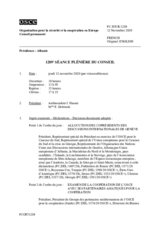 Journal de la 1289ème séance plénière du Conseil