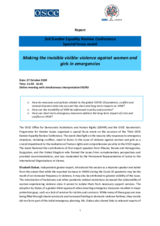 Report - 3rd Gender Equality Review Conference Special focus event