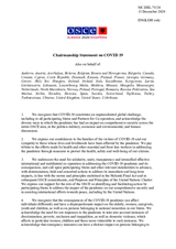 Chairmanship Statement on COVID 19