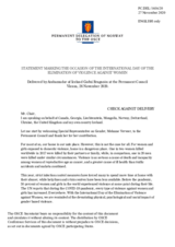 Statement by the Delegation of Iceland, also on behalf of several delegations, on the International Day for the Elimination of Violence against Women
