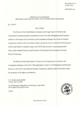 Response by the Delegation of the United States of America to the Questionnaire on Participating States’ Policy and/or National Practices and Procedures for the Export of Conventional Arms and Related Technology