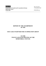 Report by the Chairperson of the OSCE Asian Partners for Co-operation Group 