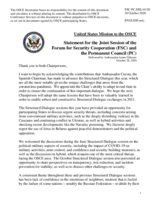 Statement by the Delegation of the United States of America on the Structured Dialogue