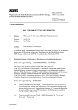Journal der 961. Plenarsitzung des Forums