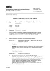 Journal of the 959th Plenary Meeting of the Forum for Security Co-operation