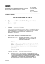 Journal de la 959ème séance plénière du Forum