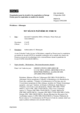 Journal de la 953ème séance plénière du Forum