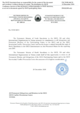 Response by the Delegation of North Macedonia to the Questionnaire on Anti-Personnel Mines and Explosive Remnants of War