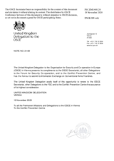 Information Exchange by the Delegation of the United Kingdom on Conventional Arms Transfer