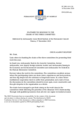 Statement by the Delegation of Norway in response to the presentations by the Chairpersons of the Security Committee; the Economic and Environmental Committee; and the Human Dimension Committee