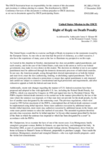 Statement by the Delegation of the United States of America in response to the statements by delegations