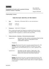 Journal of the 964th Plenary Meeting of the Forum for Security Co-operation